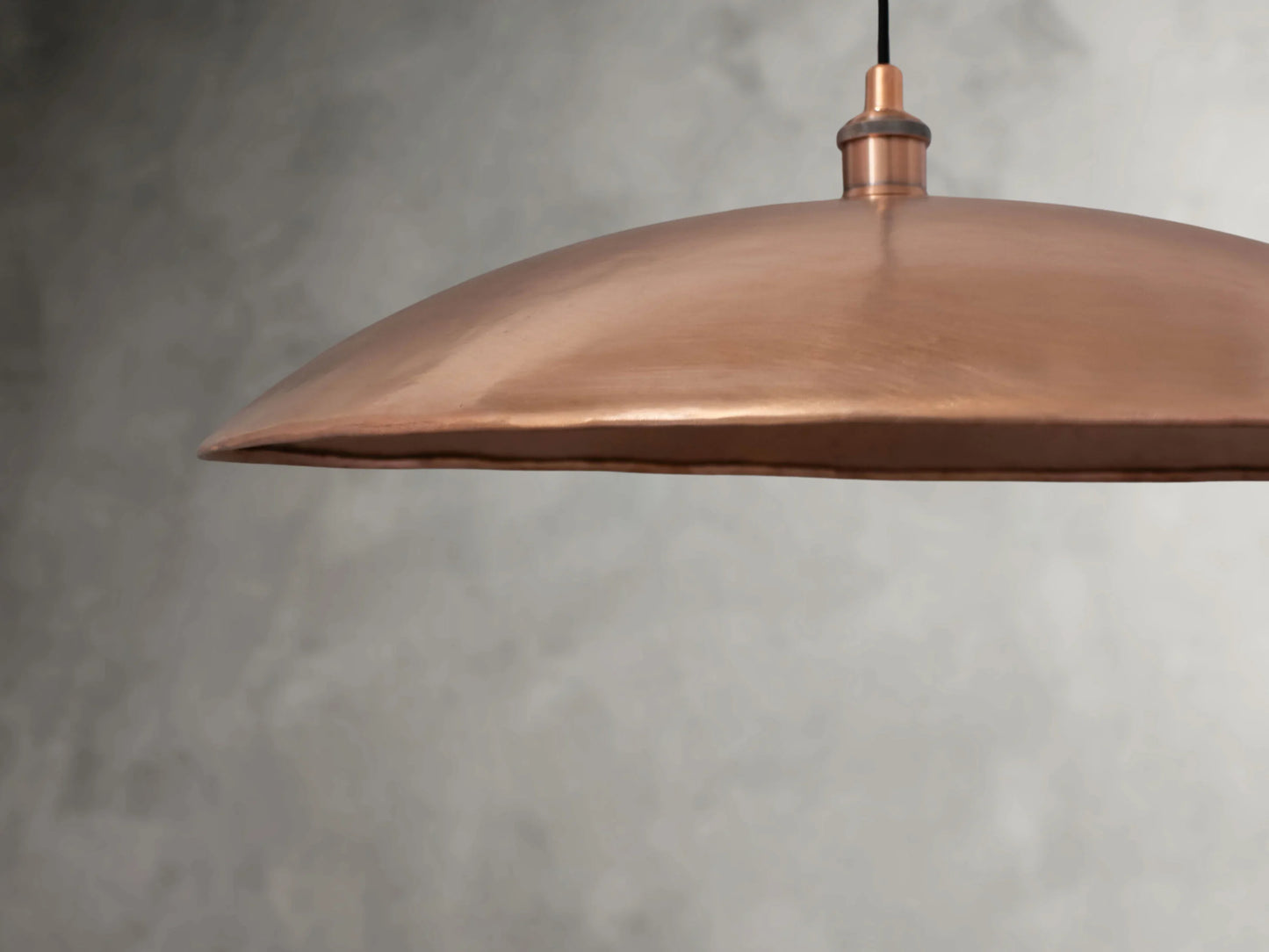 Brushed Copper Flat Pendant Light