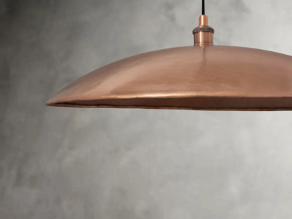 Brushed Copper Flat Pendant Light