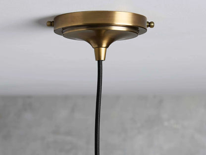 Low Profile Flat Bronze Brass Pendant Light