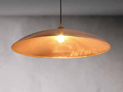 Brushed Copper Flat Pendant Light