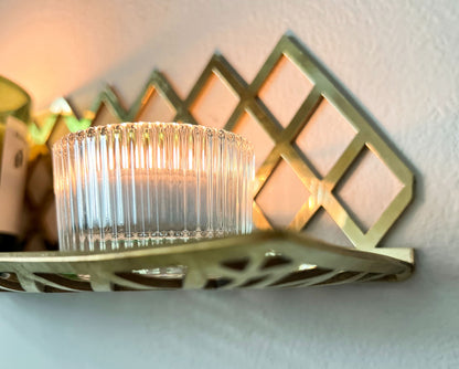Unlacquered Solid Brass Shelf