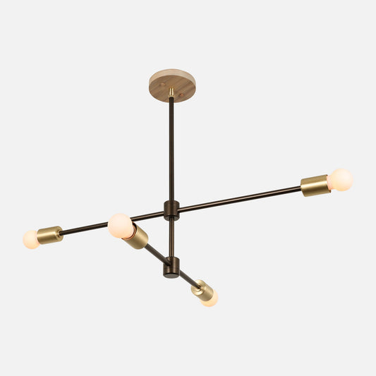 Colony Chandelier with Exposed Bulbs