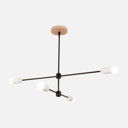 Colony Chandelier with Exposed Bulbs