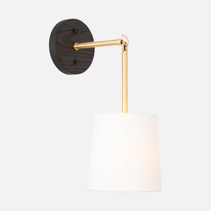 Link Sconce with Linen Shade