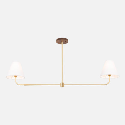 Slope Chandelier with Taper Shades