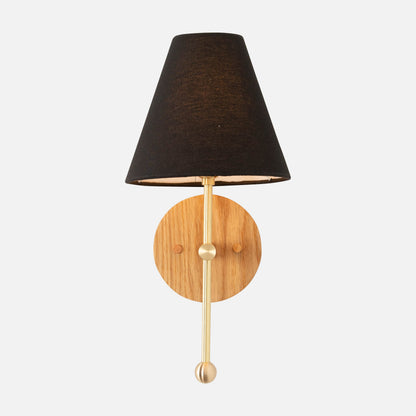 Stem Sconce with Linen Shade