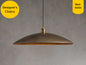 Low Profile Flat Bronze Brass Pendant Light