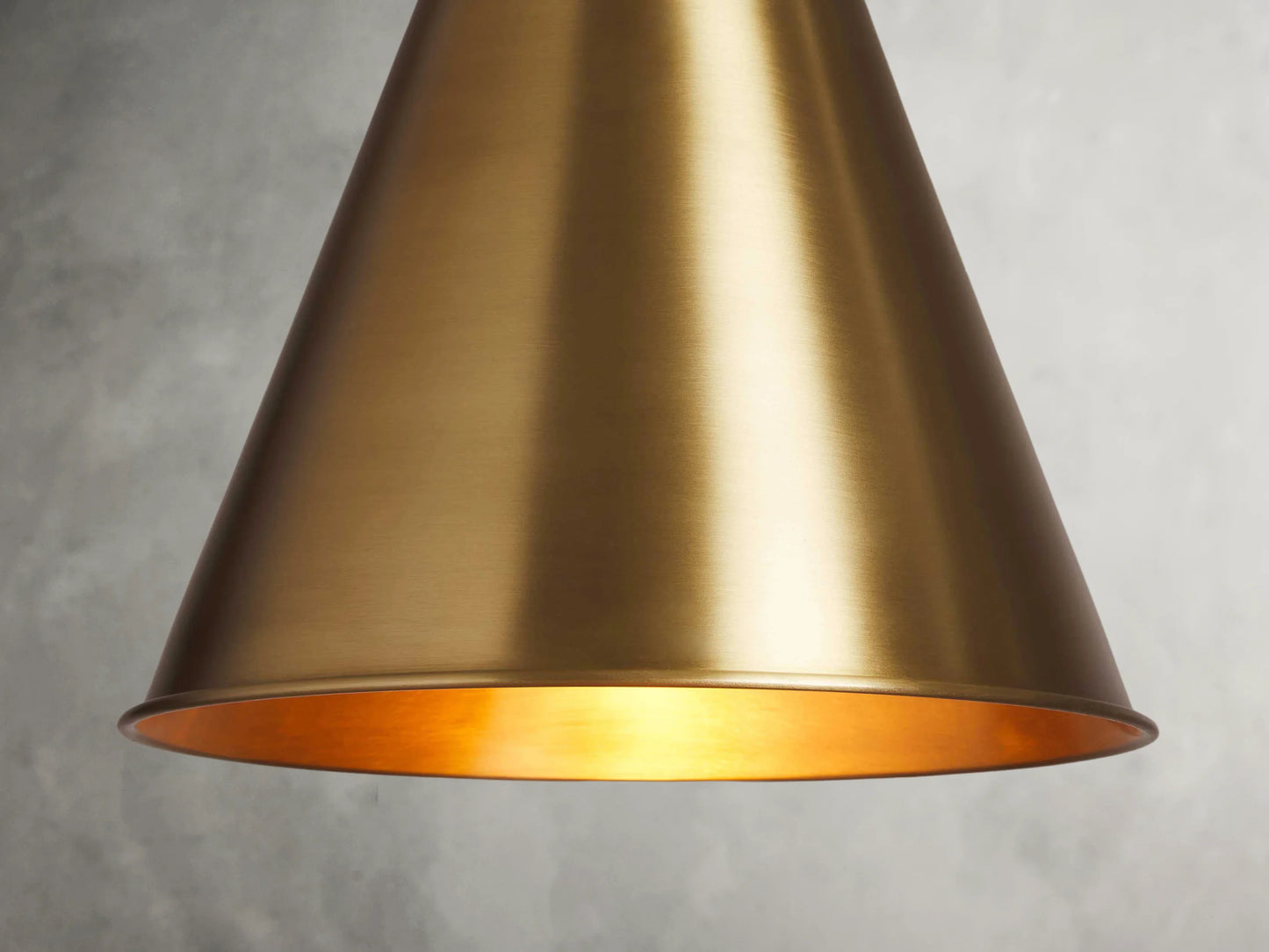 Brass Cone Pendant Light