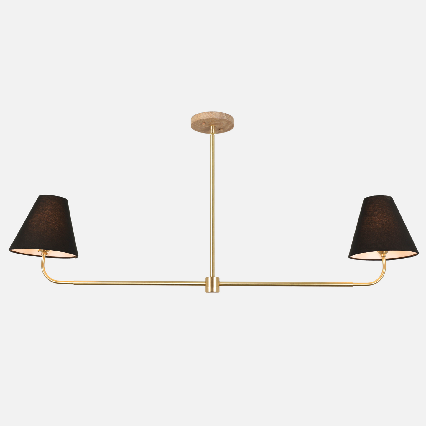 Slope Chandelier with Taper Shades